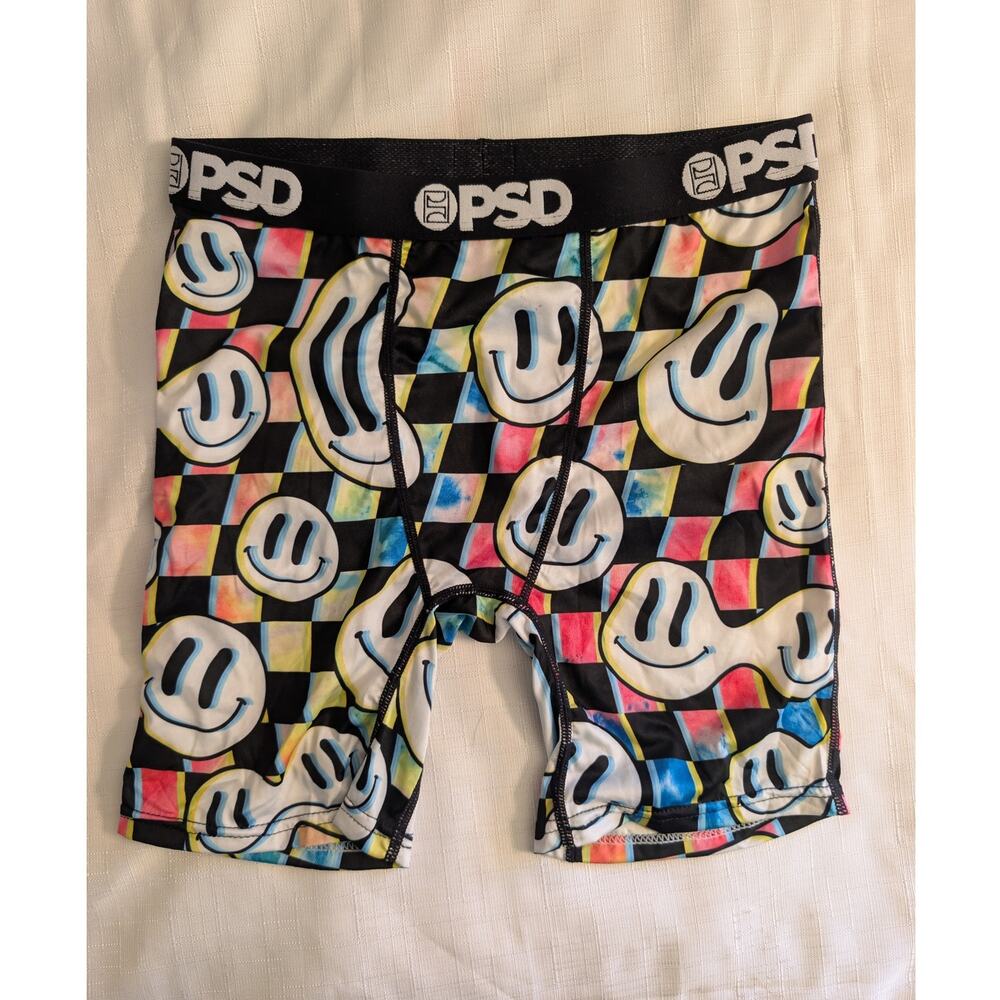 PSD Checkered Smiley Face Printed Boxers Boys XL